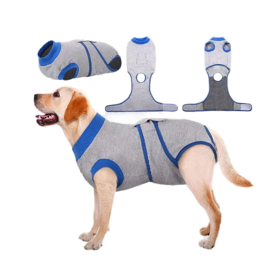 Dog Recovery Suit — Breathable Cotton Bodysuit
