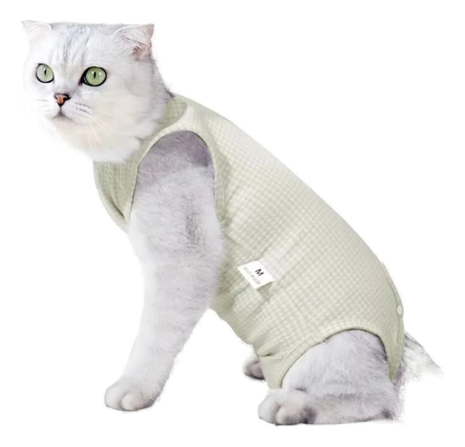Cat Recovery Onesie — Waffle Cotton
