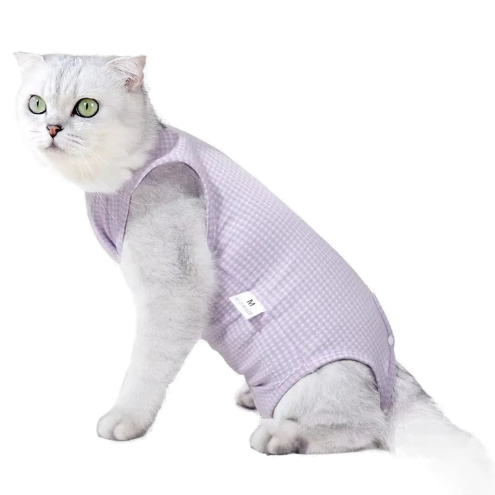 Cat Recovery Onesie — Waffle Cotton